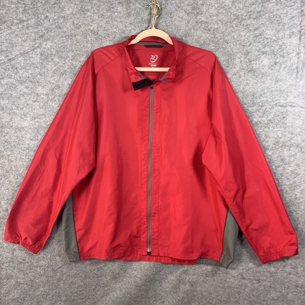Zero Restriction Tour Series Jacket Mens Sz L Red Windbreaker Lightweight Pocket
